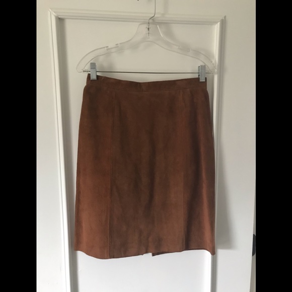 Lisa Cohen For Phoenix Vintage Suede Leather Skirt - Picture 11 of 16